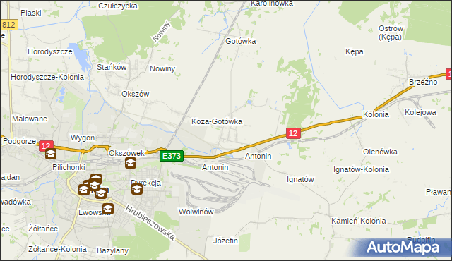 mapa Srebrzyszcze, Srebrzyszcze na mapie Targeo