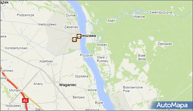 mapa Stare Rybitwy, Stare Rybitwy na mapie Targeo