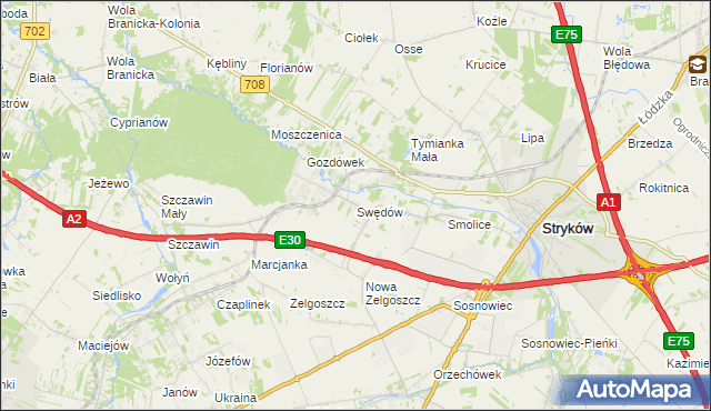 mapa Swędów, Swędów na mapie Targeo
