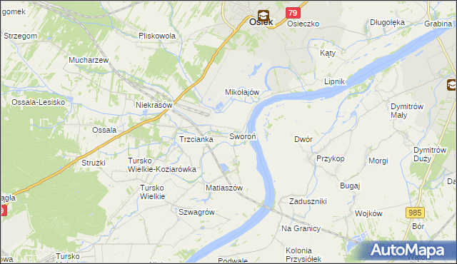 mapa Sworoń, Sworoń na mapie Targeo