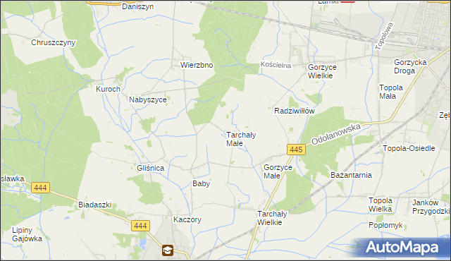 mapa Tarchały Małe, Tarchały Małe na mapie Targeo