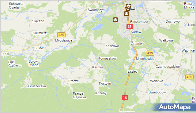 mapa Tomaszków, Tomaszków na mapie Targeo