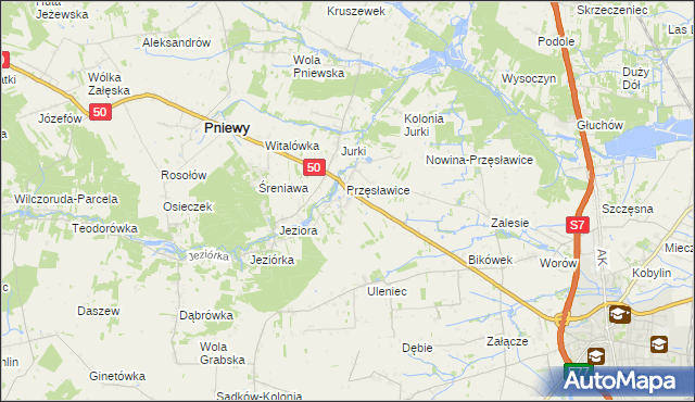 mapa Tomaszówka gmina Pniewy, Tomaszówka gmina Pniewy na mapie Targeo