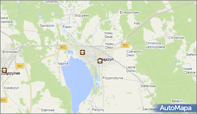 mapa Zbąszyń, Zbąszyń na mapie Targeo