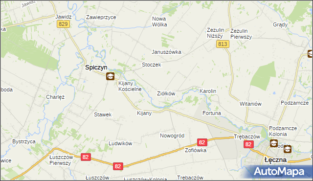 mapa Ziółków, Ziółków na mapie Targeo