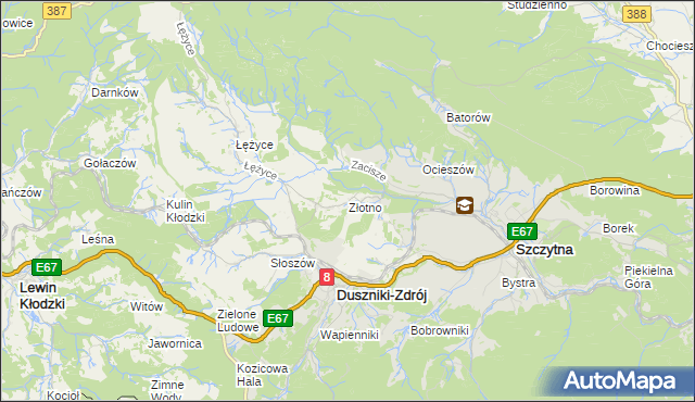 mapa Złotno, Złotno na mapie Targeo