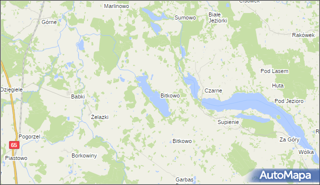 mapa Bitkowo gmina Gołdap, Bitkowo gmina Gołdap na mapie Targeo