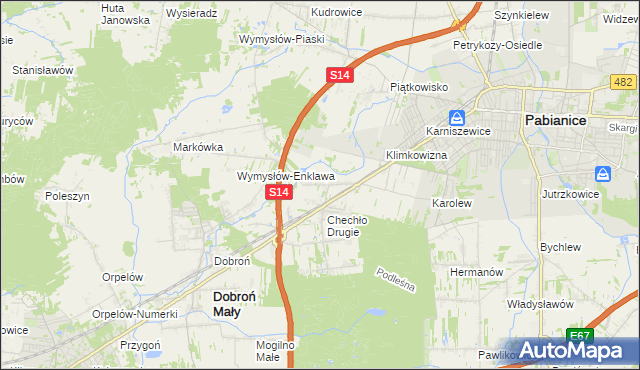 mapa Chechło Pierwsze, Chechło Pierwsze na mapie Targeo