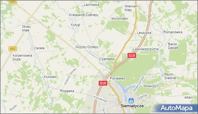mapa Czartajew, Czartajew na mapie Targeo