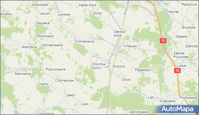 mapa Drochów Dolny, Drochów Dolny na mapie Targeo