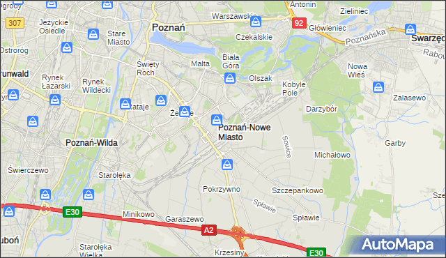 mapa Franowo, Franowo na mapie Targeo