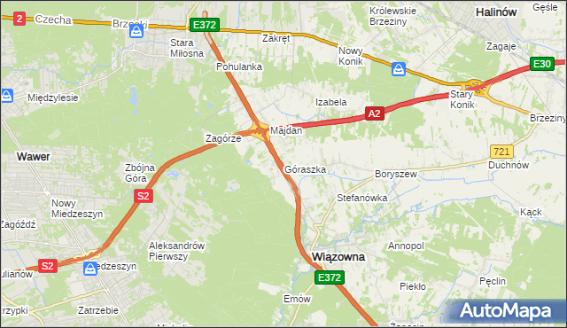 mapa Góraszka, Góraszka na mapie Targeo