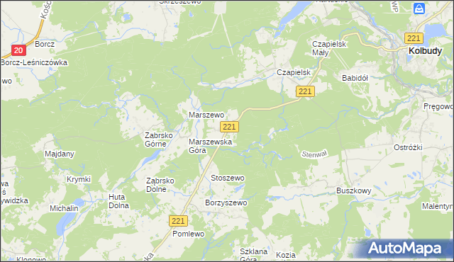 mapa Jodłowno, Jodłowno na mapie Targeo