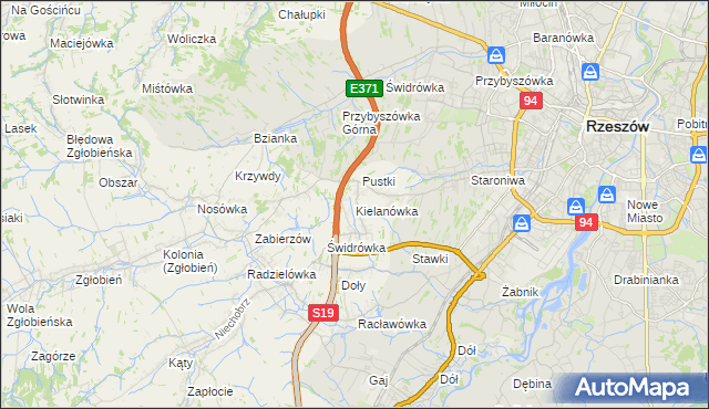 mapa Kielanówka, Kielanówka na mapie Targeo