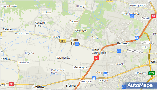 mapa Latchorzew, Latchorzew na mapie Targeo