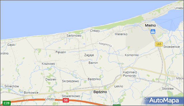 mapa Niegoszcz, Niegoszcz na mapie Targeo