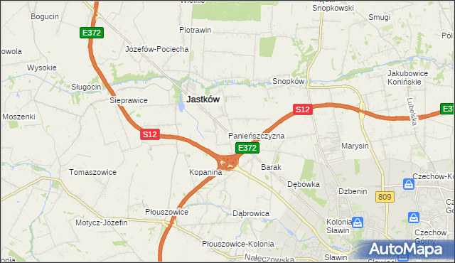 mapa Panieńszczyzna, Panieńszczyzna na mapie Targeo