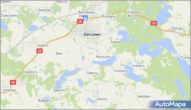 mapa Rejczuchy, Rejczuchy na mapie Targeo
