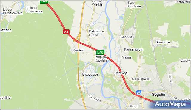 mapa Rogów Opolski, Rogów Opolski na mapie Targeo