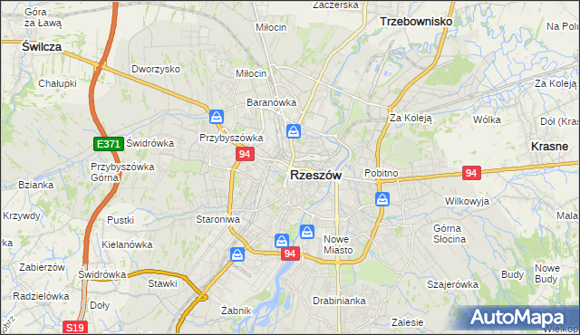 mapa Rzeszów, Rzeszów na mapie Targeo