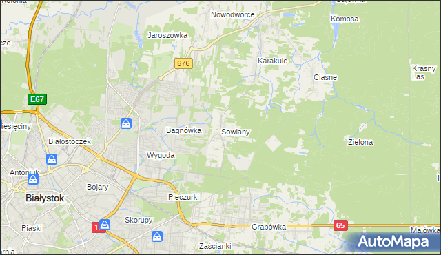 mapa Sowlany, Sowlany na mapie Targeo