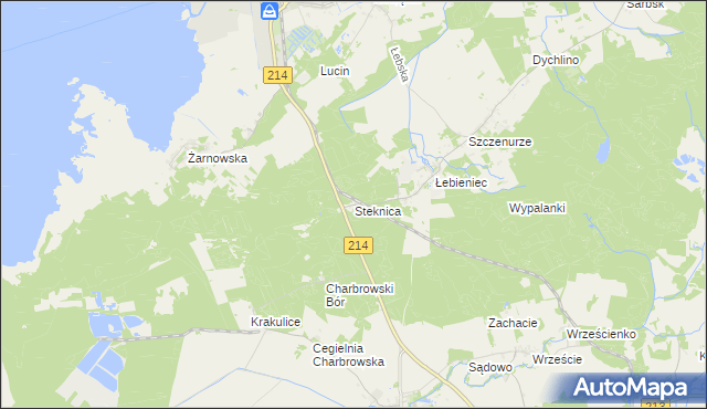 mapa Steknica, Steknica na mapie Targeo