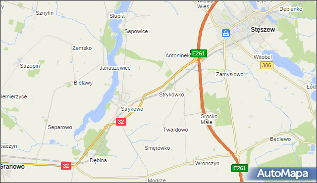 mapa Strykówko, Strykówko na mapie Targeo