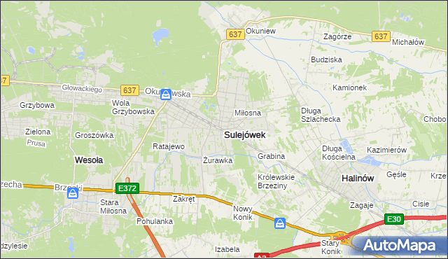 mapa Sulejówek, Sulejówek na mapie Targeo