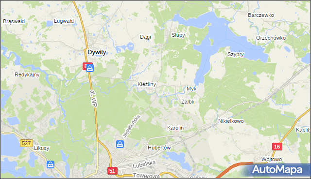 mapa Wadąg, Wadąg na mapie Targeo