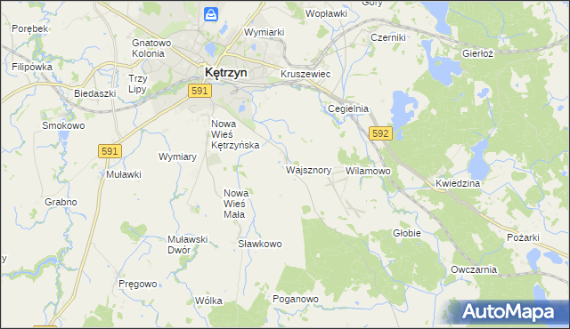 mapa Wajsznory, Wajsznory na mapie Targeo