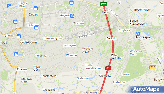 mapa Wiskitno A-Las, Wiskitno A-Las na mapie Targeo