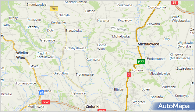 mapa Wola Zachariaszowska, Wola Zachariaszowska na mapie Targeo