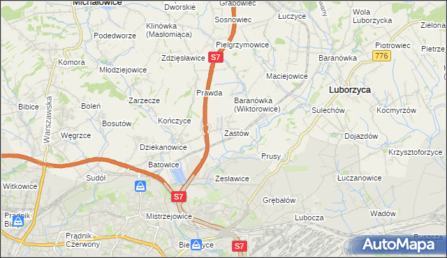 mapa Zastów, Zastów na mapie Targeo
