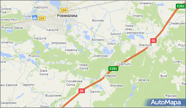 mapa Zbierkowo, Zbierkowo na mapie Targeo