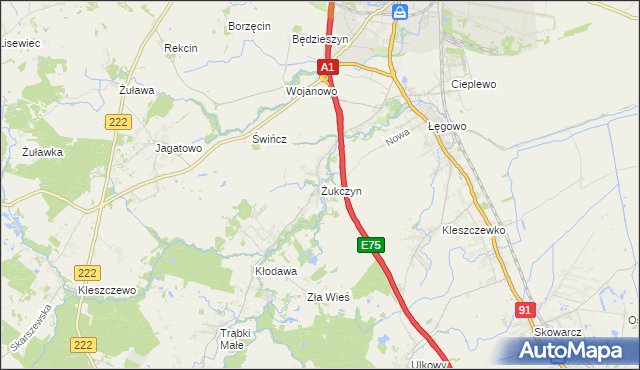 mapa Żukczyn, Żukczyn na mapie Targeo