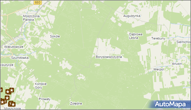 mapa Borysowszczyzna, Borysowszczyzna na mapie Targeo