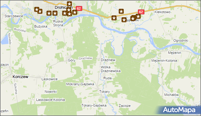 mapa Drażniew, Drażniew na mapie Targeo
