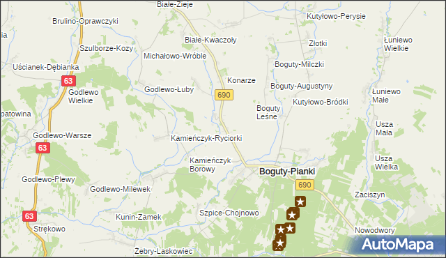 mapa Drewnowo-Ziemaki, Drewnowo-Ziemaki na mapie Targeo