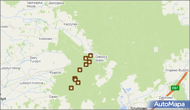 mapa Głębocz Wielki, Głębocz Wielki na mapie Targeo