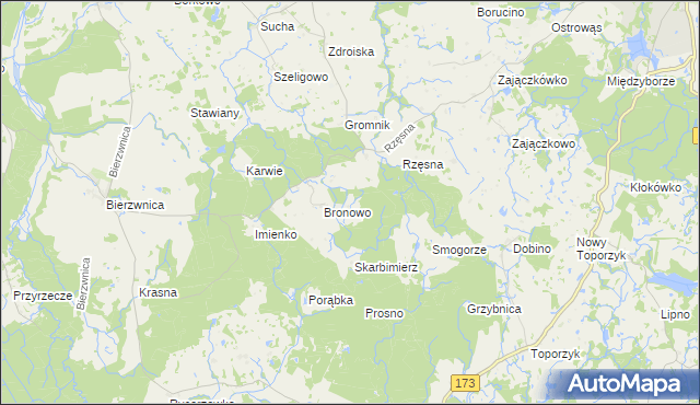 mapa Grabno gmina Połczyn-Zdrój, Grabno gmina Połczyn-Zdrój na mapie Targeo
