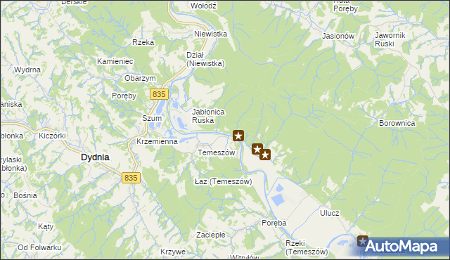 mapa Hroszówka, Hroszówka na mapie Targeo