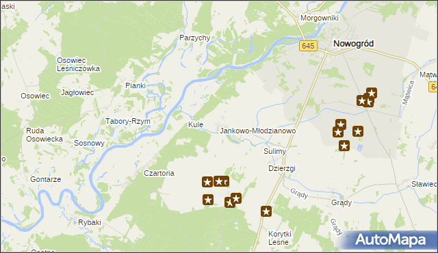 mapa Jankowo-Młodzianowo, Jankowo-Młodzianowo na mapie Targeo