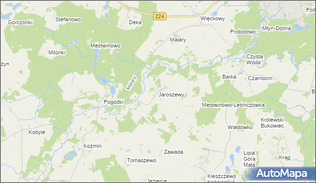 mapa Jaroszewy, Jaroszewy na mapie Targeo