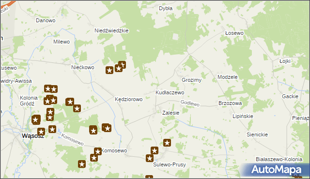 mapa Kudłaczewo, Kudłaczewo na mapie Targeo