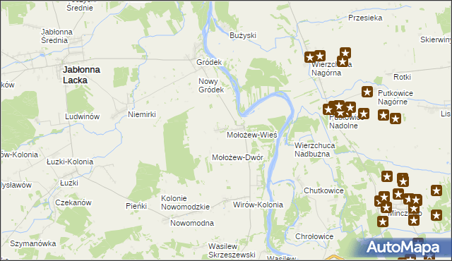 mapa Mołożew-Wieś, Mołożew-Wieś na mapie Targeo