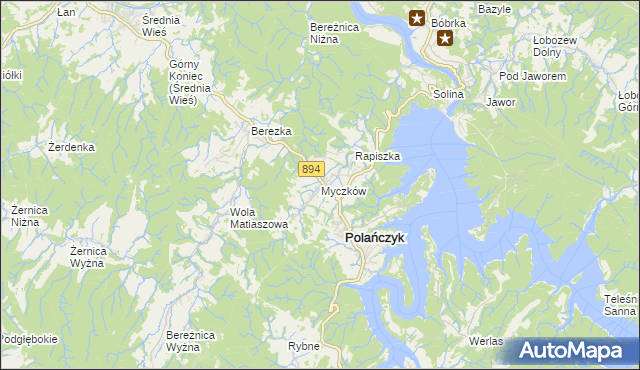 mapa Myczków, Myczków na mapie Targeo