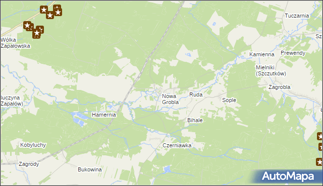 mapa Nowa Grobla gmina Oleszyce, Nowa Grobla gmina Oleszyce na mapie Targeo