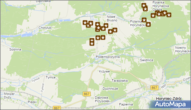 mapa Podemszczyzna, Podemszczyzna na mapie Targeo