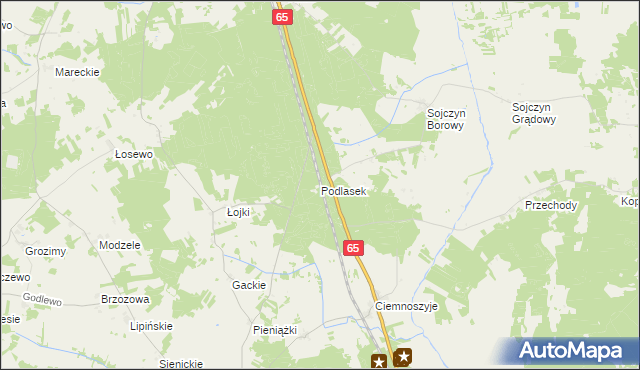 mapa Podlasek gmina Grajewo, Podlasek gmina Grajewo na mapie Targeo