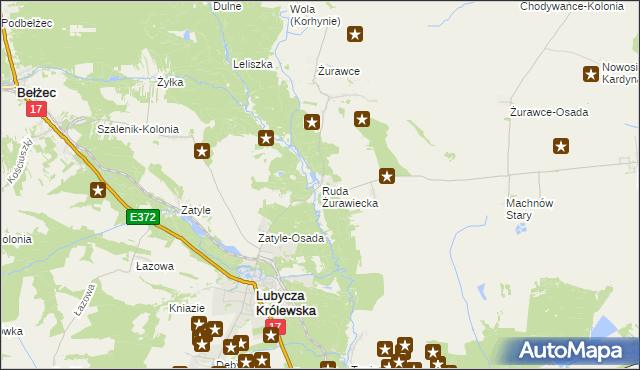 mapa Ruda Żurawiecka, Ruda Żurawiecka na mapie Targeo